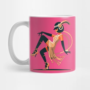 Jazz Age Jubilee: 1930s Rubber Hose Flapper Dancer Mug